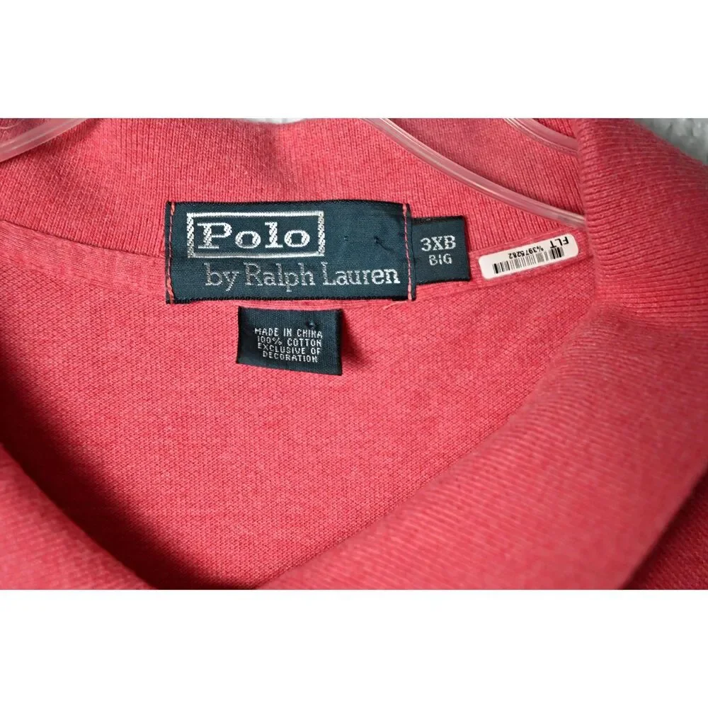 Polo Ralph Lauren Men’s 3XL Salmon Pink Classic Fit Short Sleeve Polo Shirt